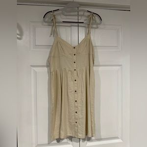 Tan Spaghetti Strap Mini Dress